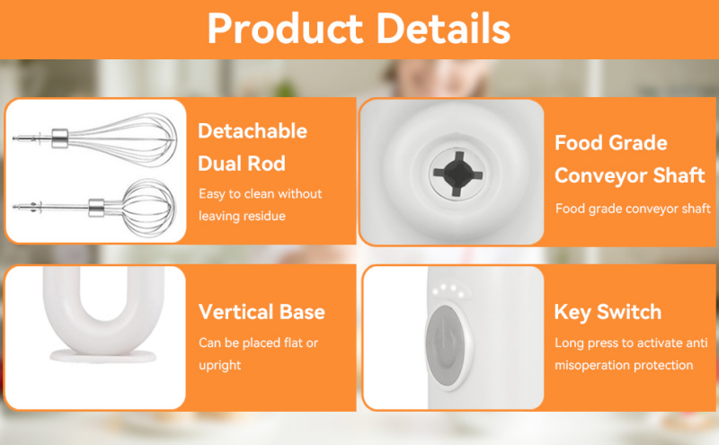 Cordless Hand Mixer Egg Beater