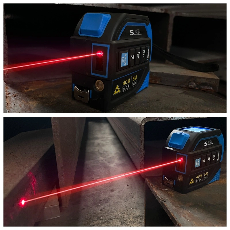 4-in-1 Laser Tape Measure with Laser Level Crosshairs |130ft/40m Laser Distance+16ft/5m
