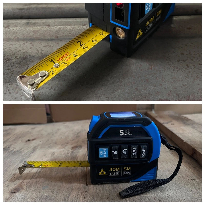 4-in-1 Laser Tape Measure with Laser Level Crosshairs |130ft/40m Laser Distance+16ft/5m