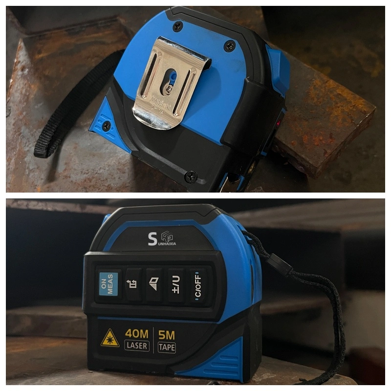 4-in-1 Laser Tape Measure with Laser Level Crosshairs |130ft/40m Laser Distance+16ft/5m